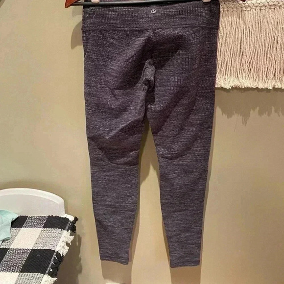 LULULEMON WUNDER UNDER III LOW RISE 28” LEGGINGS COCO PIQUE BLACK WHITE … - Picture 5 of 7